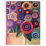 Framed Floral Abstract Painting by Jolie Raimondo