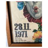 Framed 1971 Frank Zappa Mothers of Invention Concert Poster