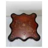 Large Vintage Folk Art Cat Figure on Ornate Stool