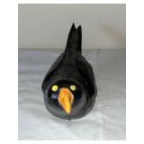 Pair of Black Ceramic Bird Figurines