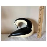 Lot of 3 Hand-Carved Wooden Bird Figurines