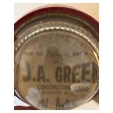 Vintage Glass Apothecary and Advertising Jar Collection with Magnifying Glass Paperweight