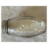 Vintage Glass Apothecary and Advertising Jar Collection with Magnifying Glass Paperweight