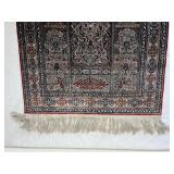 Persian-Style Area Rug with Intricate Floral Design and Fringe, 3x5 Ft