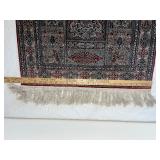 Persian-Style Area Rug with Intricate Floral Design and Fringe, 3x5 Ft