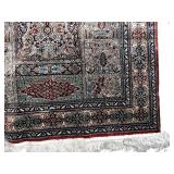 Persian-Style Area Rug with Intricate Floral Design and Fringe, 3x5 Ft