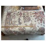 Hand-Embroidered Textile Wall Hanging with Animal and Floral Motifs