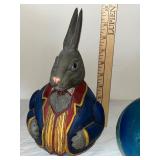 Collection of 5 Hand-Painted Easter Rabbit and Animal Figurines