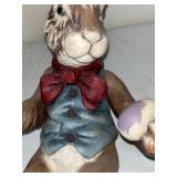 Collection of 5 Hand-Painted Easter Rabbit and Animal Figurines