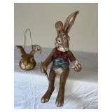 Collection of 5 Hand-Painted Easter Rabbit and Animal Figurines