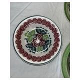 Set of 5 Vintage Luneville France Hand-Painted Bowls with Floral Patterns