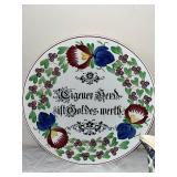 Boch Freres Holland Hand-Painted Plate and Pitcher Set