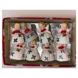 Set of 16 Vintage Porcelain Angel Christmas Ornaments in Original Boxes