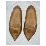 Variety Lot: Russian Lacquer Box, Wooden Shoes, Pine Cone, Ceramic Hand, and More