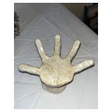 Variety Lot: Russian Lacquer Box, Wooden Shoes, Pine Cone, Ceramic Hand, and More