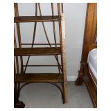Antique Five-Tier Wood Corner Etagere Shelf Stand