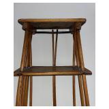 Antique Five-Tier Wood Corner Etagere Shelf Stand