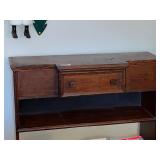 Antique Wooden Sideboard Buffet with Drawer and Shelf