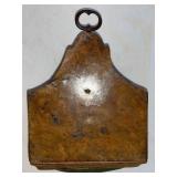 Antique Wood Desk Clamp Drawer with Green Felt and Brass Pull