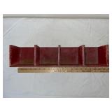 Vintage Red Wooden A to Z Letter Organizer Rack