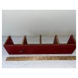 Vintage Red Wooden A to Z Letter Organizer Rack