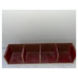 Vintage Red Wooden A to Z Letter Organizer Rack