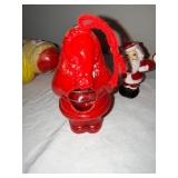 Collection of 9 Vintage Santa Claus Figures and Ornaments