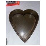 Collection of 4 Baking Pans Bundt Parini Egg Mold Heart Pan Bowl Maker