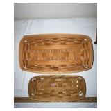 Longaberger and Rustic Wooden Basket Collection with Wood Inserts