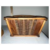 Longaberger and Rustic Wooden Basket Collection with Wood Inserts