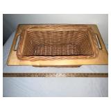 Longaberger and Rustic Wooden Basket Collection with Wood Inserts