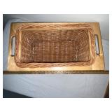 Longaberger and Rustic Wooden Basket Collection with Wood Inserts