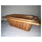 Longaberger and Rustic Wooden Basket Collection with Wood Inserts