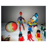 Vintage Toy and Figure Collection Including Playmobil, Yo-Yo, and Disney Donald Duck