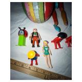 Vintage Toy and Figure Collection Including Playmobil, Yo-Yo, and Disney Donald Duck