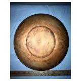 Set of 2 Hand-Carved Wooden Bowls with Floral and Oak Leaf Designs