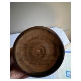 Antique Sewing Notions Lot with Pin Cushions and Wood Clamp Box