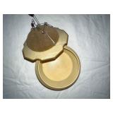 Antique Sewing Notions Lot with Pin Cushions and Wood Clamp Box