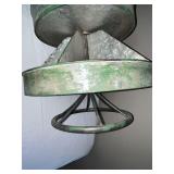 Tiered Metal Display Stand with Green Patina Finish