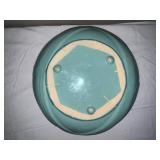 Large Vintage Turquoise Ceramic Jardiniere with Handles