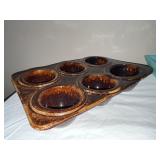 Vintage Kitchenware Lot with Muffin Pan, Cookie Cutters, Mixing Bowls, and Utensils