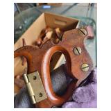 Lot of Wooden Bird Sculptures & Vintage Wood Saw Handles