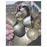 Vintage Metal Kitchenware Lot - Measuring Cups, Ice Trays & More