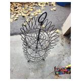 Three-Tier Metal Wire Basket Stand