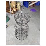 Three-Tier Metal Wire Basket Stand