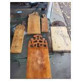 Antique Carved Wooden Bread Boards Including Scandinavian