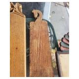 Antique Carved Wooden Bread Boards Including Scandinavian
