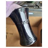 Set of 3 Vintage Ceramic Vases with Embossed Design