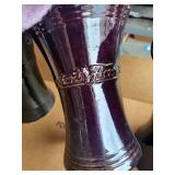 Set of 3 Vintage Ceramic Vases with Embossed Design