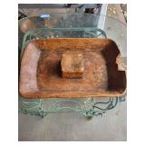 Antique Rustic Wooden Dough Bowl